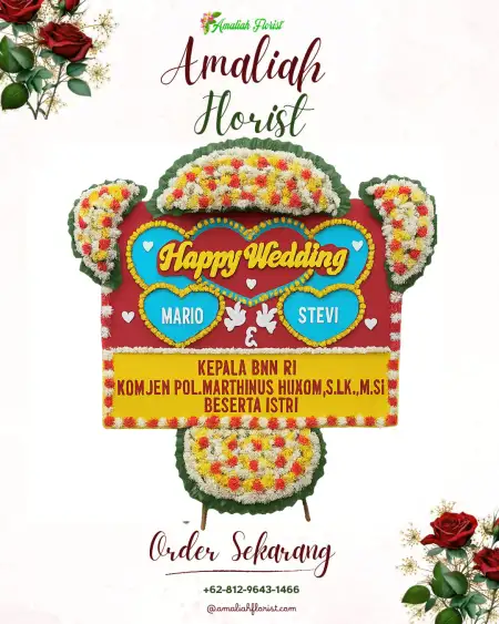 Papan Bunga Pernikahan Pehserut